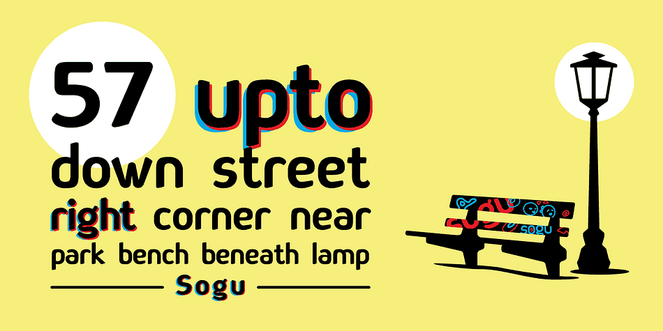 Sogu font family example.
