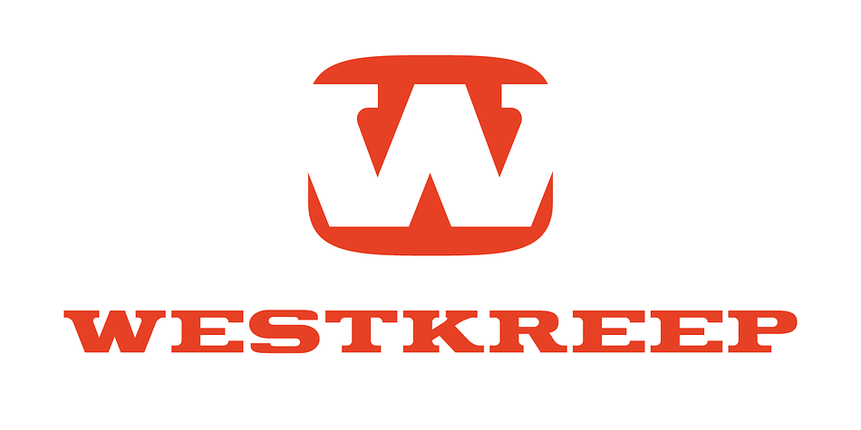 Westkreep is based on wood type with characters extremely wide relative to their height.
