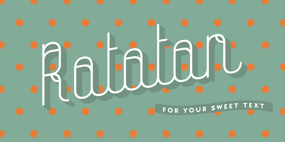 Displaying the beauty and characteristics of the Ratatan font family.