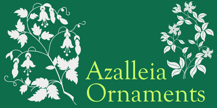 Highlighting the Azalleia Ornaments font family.
