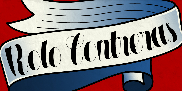Displaying the beauty and characteristics of the Rolo Contreras font family.