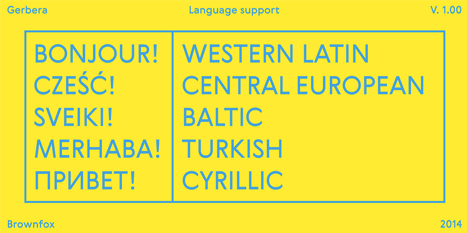 This versatile font comes in five weights and offers a variety of Open Type features, including small caps, alternate characters and punctuation, five sets of figures, and CE, Baltic, and Cyrillic support.