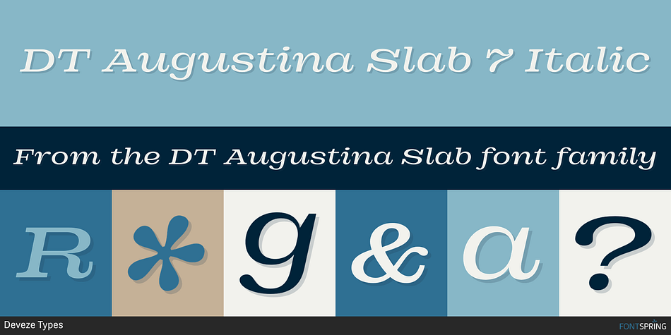 DT Augustina Slab 7 Italic Font