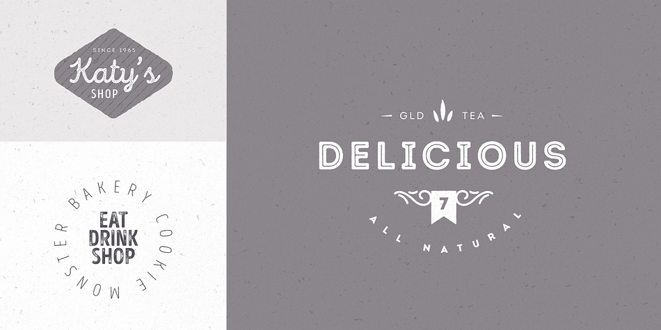 Intro Rust font family sample image.