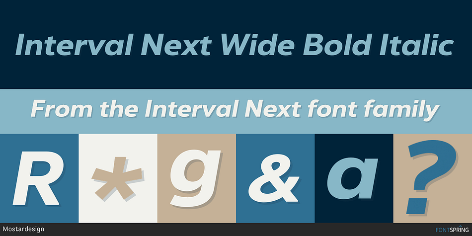 Interval Next Wide Font