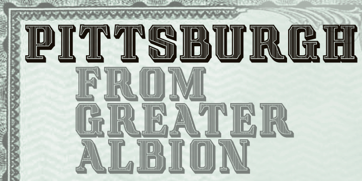 Highlighting the Pittsburgh font family.
