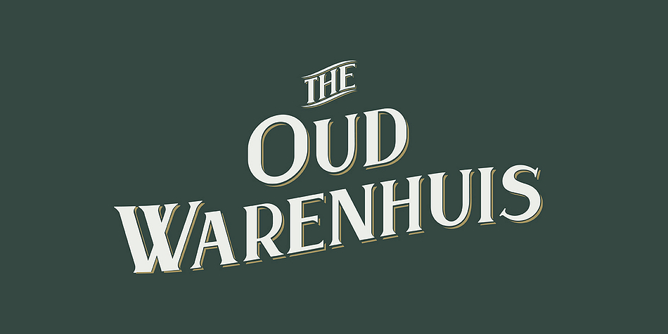Displaying the beauty and characteristics of the Oud Warenhuis font family.