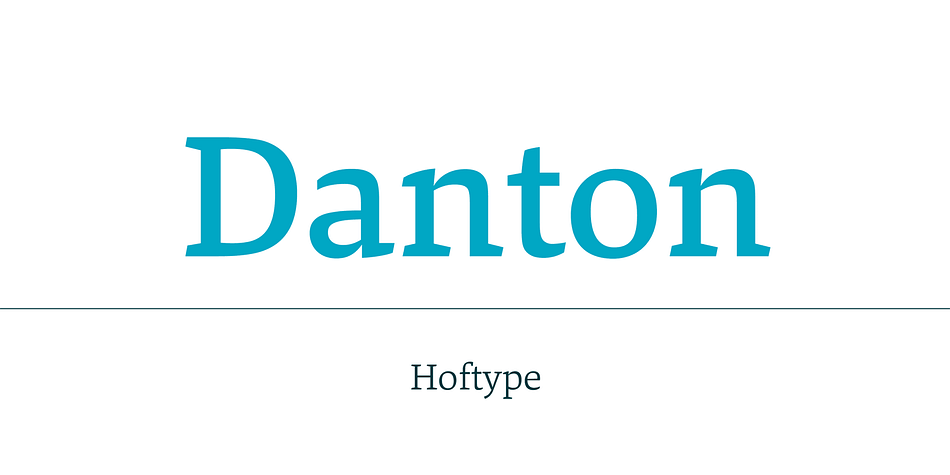 Danton is a serif dominated face with a crisp and distinct graphical flavor.