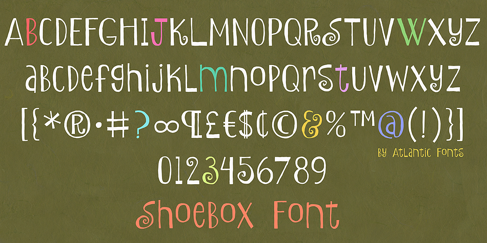 Shoebox font family sample image.