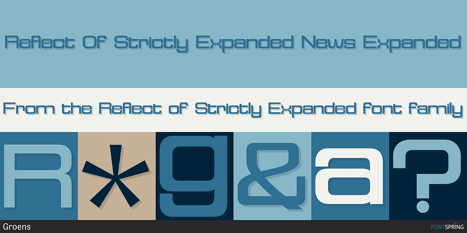 Reflect of Strictly Expanded Font