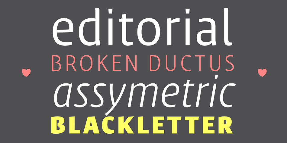 Klaus FY font family example.