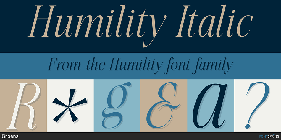 Humility Italic Font