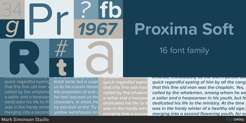 Proxima Soft font family sample image.
