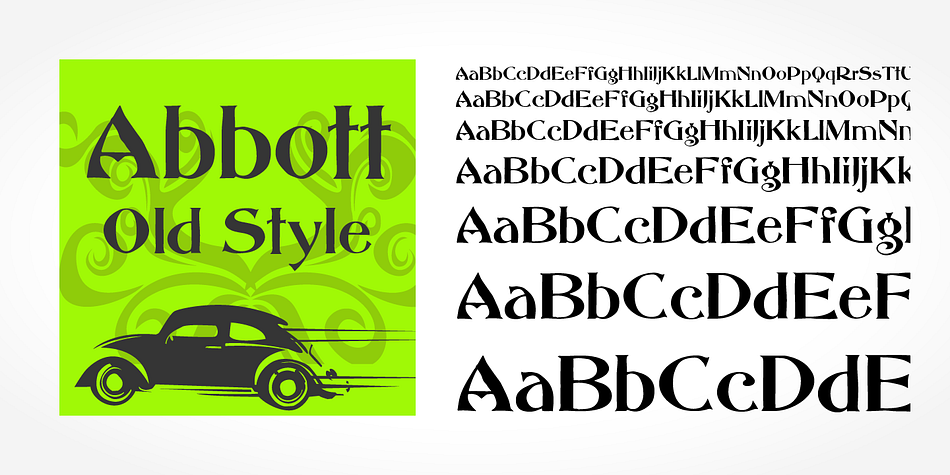 Highlighting the Abbott Old Style font family.