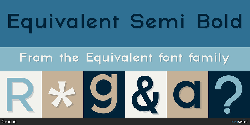 Equivalent Semi Bold Font