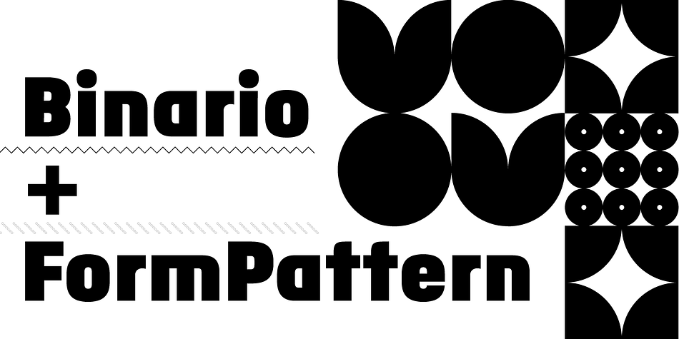 Typeface display artwork for Binario and FormPattern by Donald Tarallo