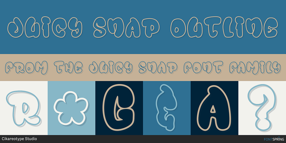 Juicy Snap Outline Font