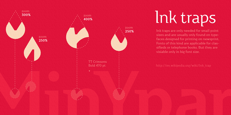 TT Crimsons font family example.