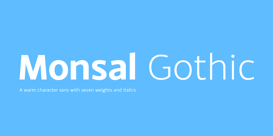 A contemporary gothic sans font family with simple and compact proportions.