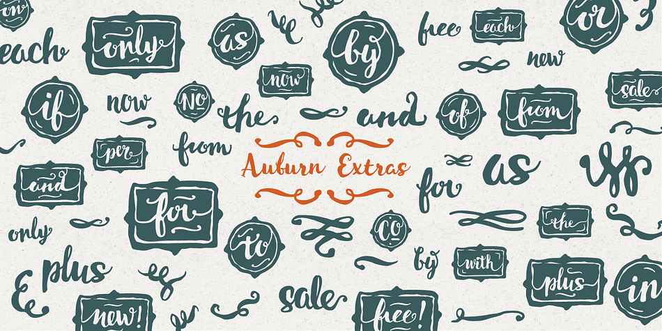 Highlighting the Auburn font family.