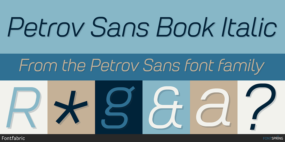 Petrov Sans Book Italic Font