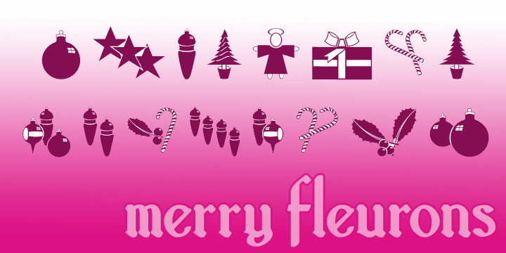 Merry Fleurons is a bit of fun for Christmas, New Year and the holidays.