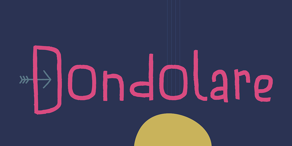 Dondolare is simple hand-drawn font family.