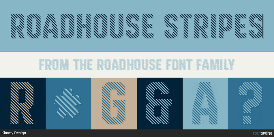 Roadhouse Stripes Font