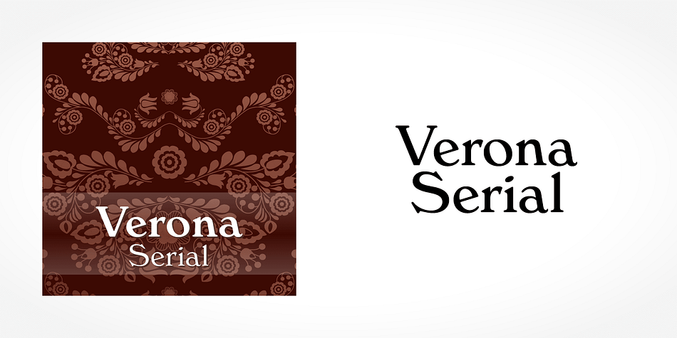 Displaying the beauty and characteristics of the Verona Serial font family.