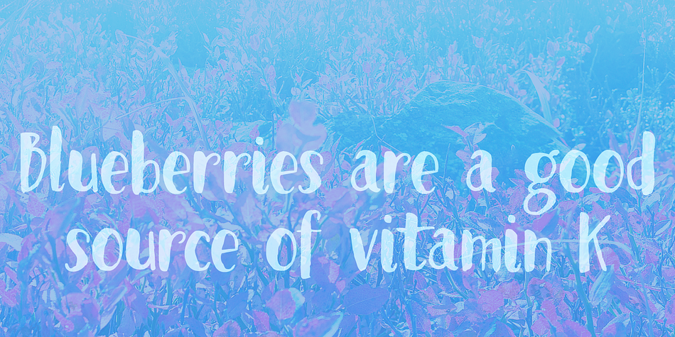 Maybe I was craving some…

Blueberry Jam is a highly legible, extremely cute and very handmade font.