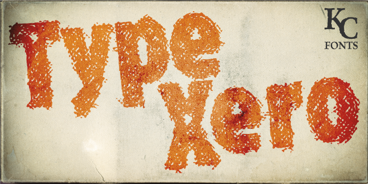 Type Xero is a grungy, textured, yet a not too over the top, messy font for your works.