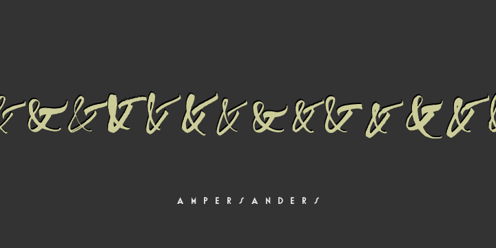 Ampersanders is a  single  font family.
