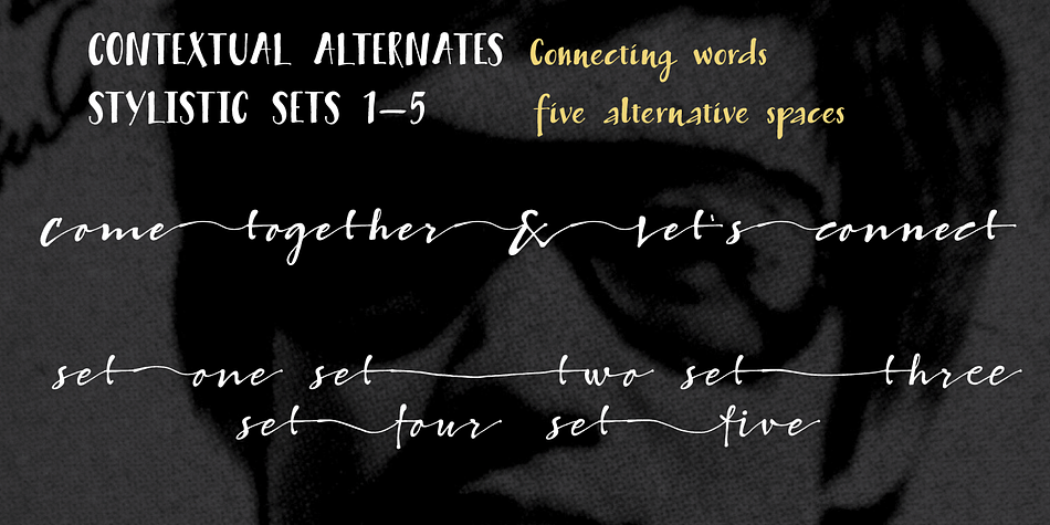 Together with five different connecting spaces you can create phrases that look as if the pen was never lifted from the paper.