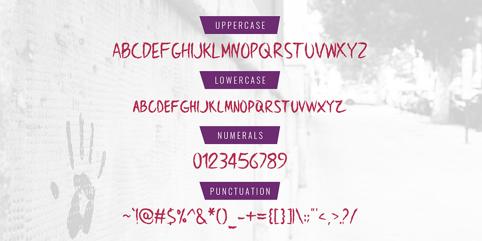 Browncrow font family example.