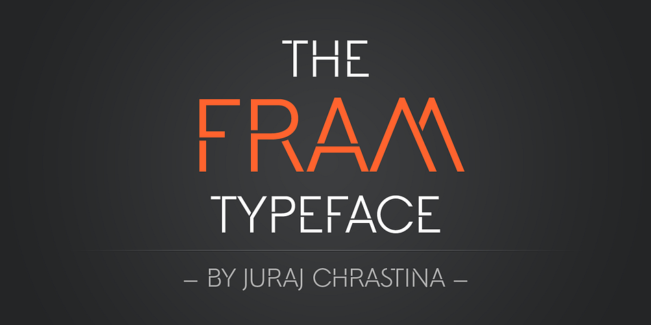 Fram is an uppercase stencil typeface.