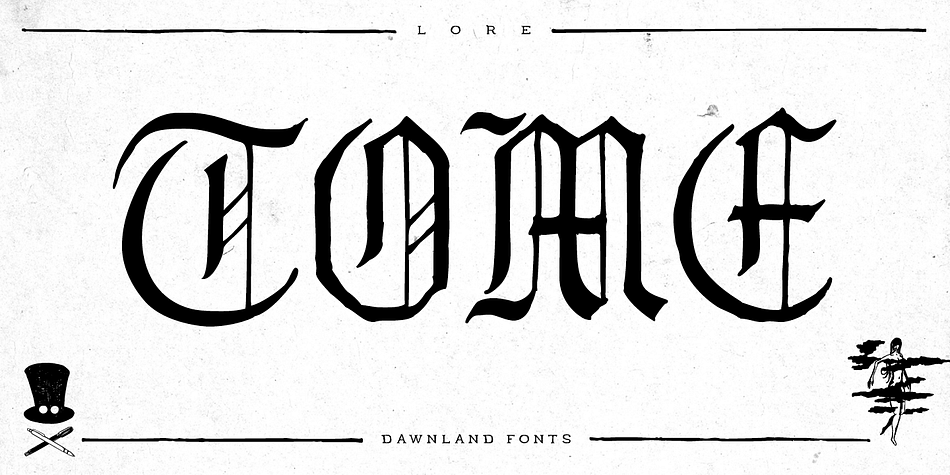 Lore - A handwritten Old English font for past, present & future Tomes, Bibles & Grimoires!