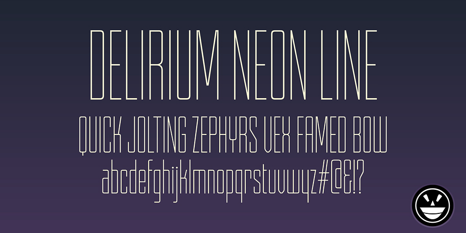 Additional secondary fonts have also been added to support the heavier weights of DELIRIUM and DELIRIUM NEON.