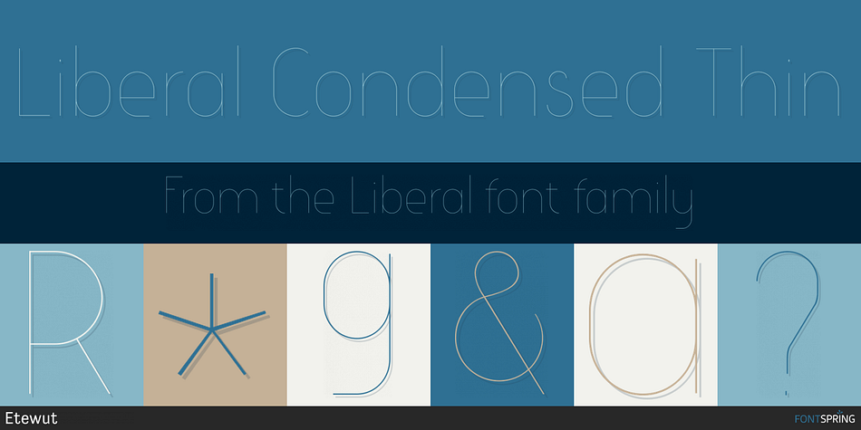 Liberal Condensed Thin Font