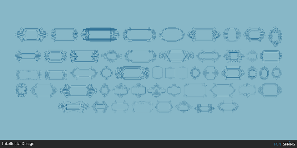 Calligraphic Frames Soft FC Regular Font