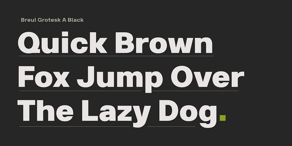 Highlighting the Breul Grotesk font family.