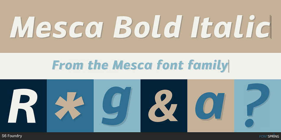 Mesca Bold Italic Font