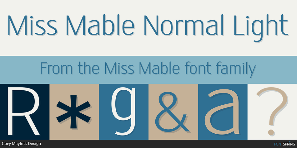 Miss Mable Normal Light Font