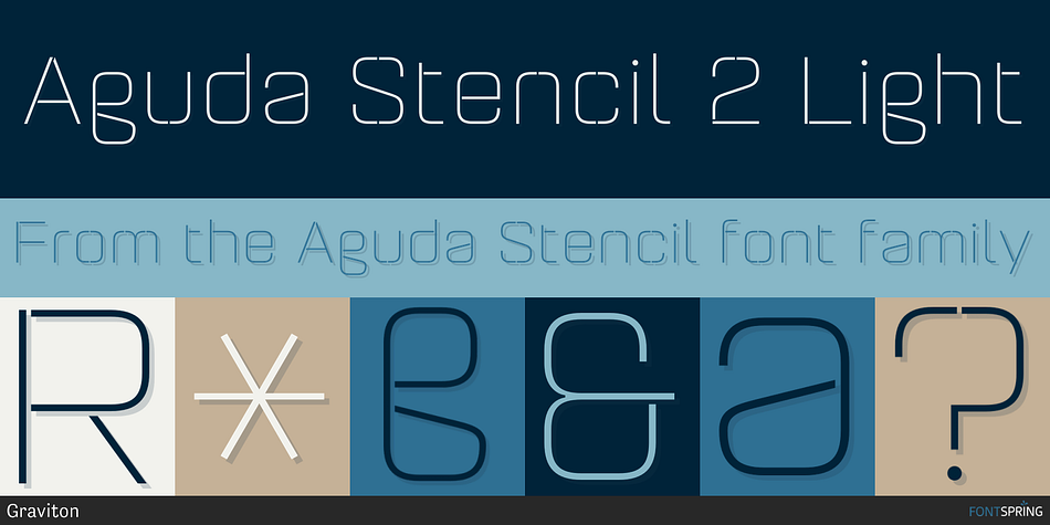 Aguda Stencil 2 Light Font