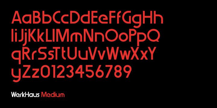 Highlighting the WerkHaus font family.