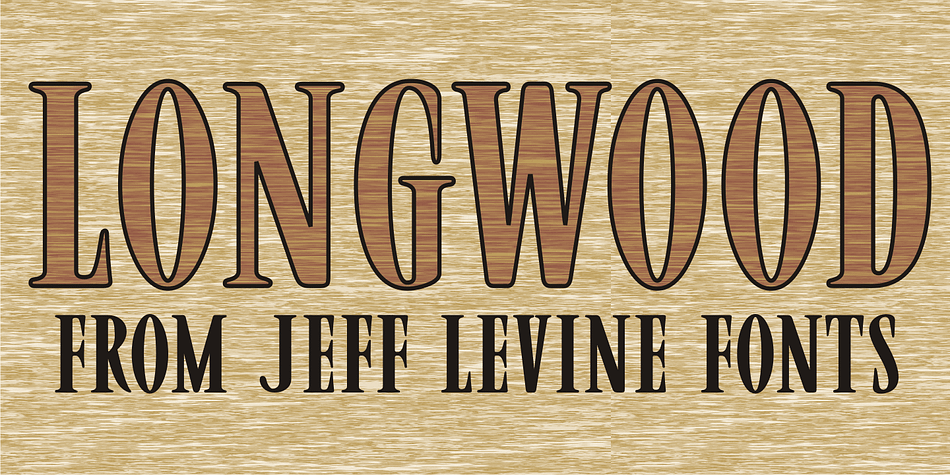Longwood JNL is a condensed Roman typeface based on wood type examples.