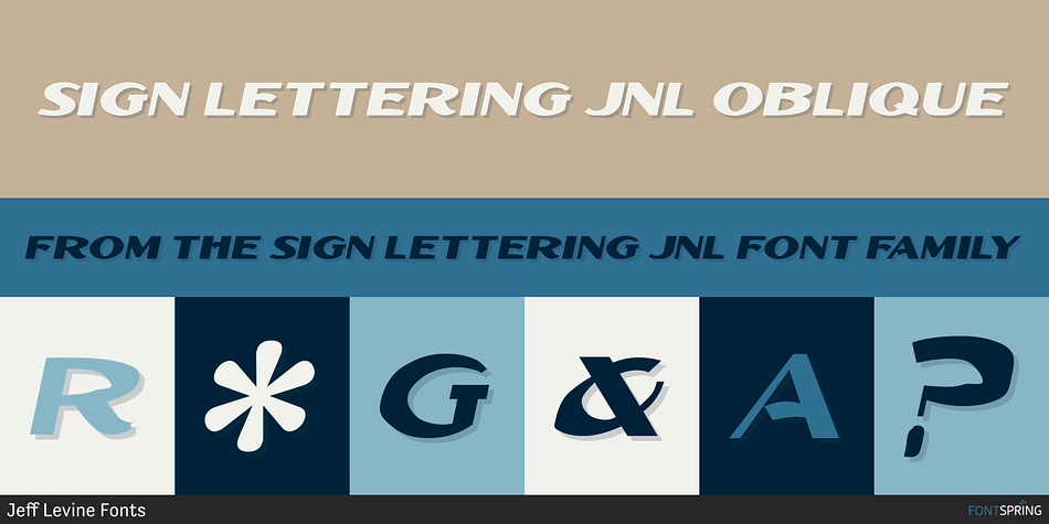 Sign Lettering JNL Oblique Font