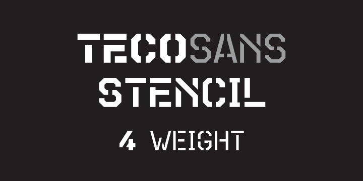 Stencil version of TecoSans.