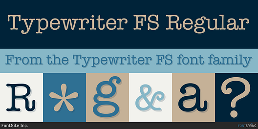 Fonts similar to Typewriter FS