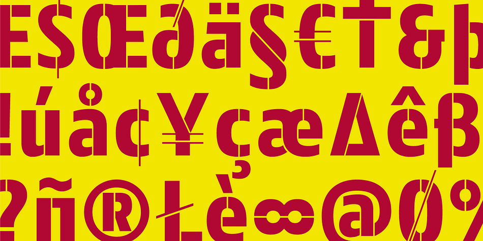 Stenka font family sample image.