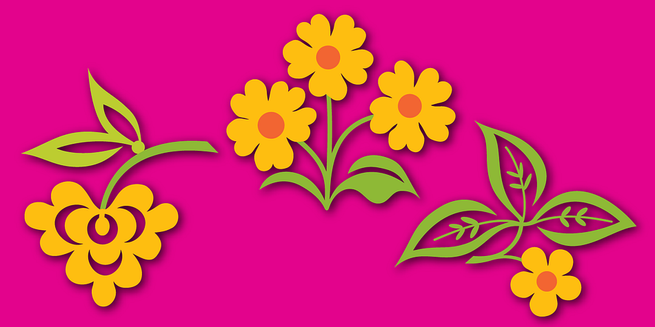 Displaying the beauty and characteristics of the FloralOrnaments font family.